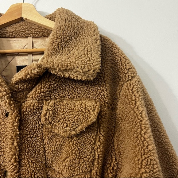 Ugg Women’s Frankie Sherpa Trucker Jacket Chestnut Size Large Minimalist Casual - Picture 2 of 13